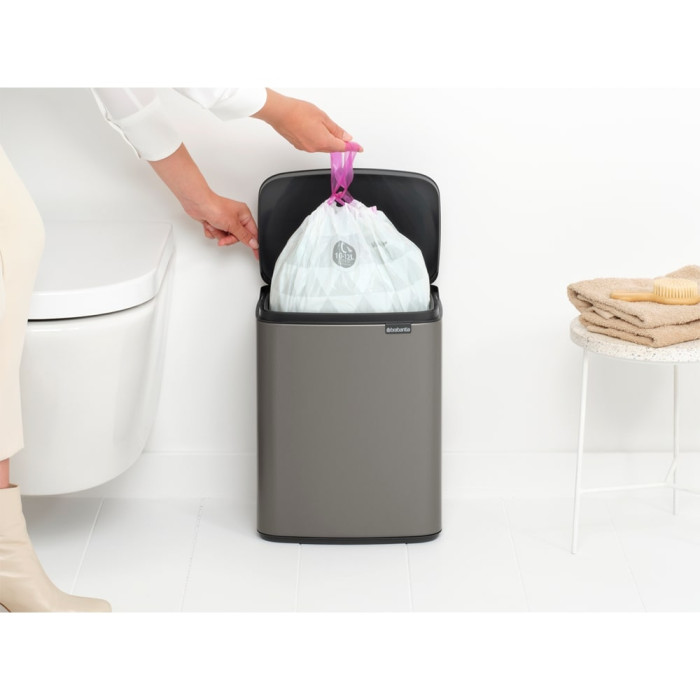 Кош за смет Brabantia Bo Small 12L, Platinum Кош за смет Brabantia Bo Small 12L, Platinum - Баня и почистване
