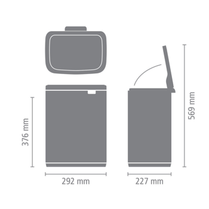 Кош за смет Brabantia Bo Small 12L, Dreamy Blue Кош за смет Brabantia Bo Small 12L, Dreamy Blue - Баня и почистване