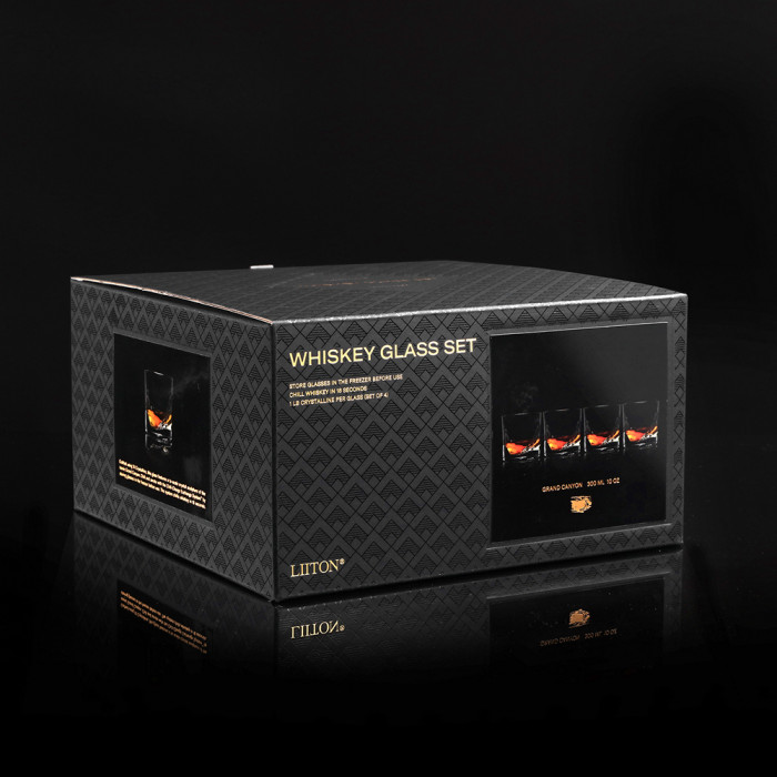 Комплект чаши за уиски LIITON Grand Canyon 300ml 4 броя Комплект чаши за уиски LIITON Grand Canyon 300ml 4 броя - Кухня