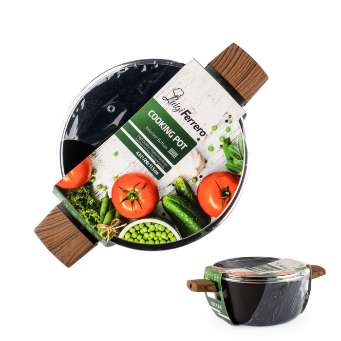 Тенджера Luigi Ferrero BRUGGE FR-2412WH NEW 24x11.5cm, 4.3L Тенджера Luigi Ferrero BRUGGE FR-2412WH NEW 24x11.5cm, 4.3L - Кухня