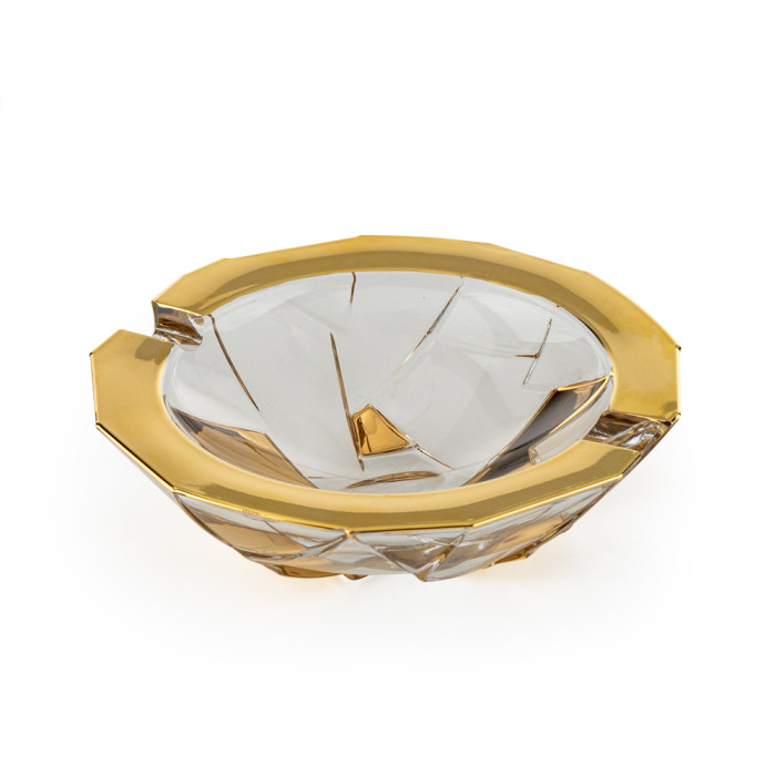 Пепелник Bohemia 1845 Crack Gold Т2 Ø15.2cm Пепелник Bohemia 1845 Crack Gold Т2 Ø15.2cm - Кухня