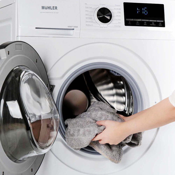 Пералня Muhler IWM714WA, клас А, Steam Wash, инверторна, 7kg, 1400rpm Пералня Muhler IWM714WA, клас А, Steam Wash, инверторна, 7kg, 1400rpm - Електроуреди
