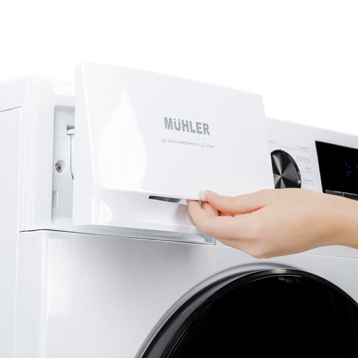 Пералня Muhler IWM714WA, клас А, Steam Wash, инверторна, 7kg, 1400rpm Пералня Muhler IWM714WA, клас А, Steam Wash, инверторна, 7kg, 1400rpm - Електроуреди