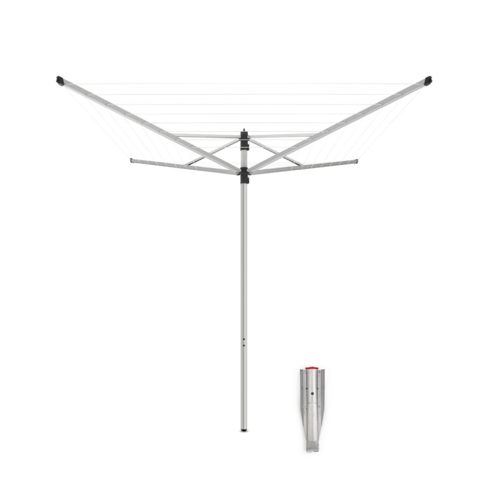 Външен простор Brabantia Lift-O-Matic SplitPole 40m, метален шип за вкопаване, Metallic Grey Външен простор Brabantia Lift-O-Matic SplitPole 40m, метален шип за вкопаване, Metallic Grey - Баня и почистване