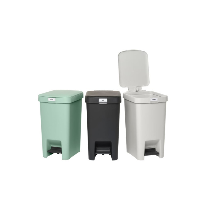 Кош за смет с педал Brabantia StepUp 16L, Dark Grey - Баня и почистване
