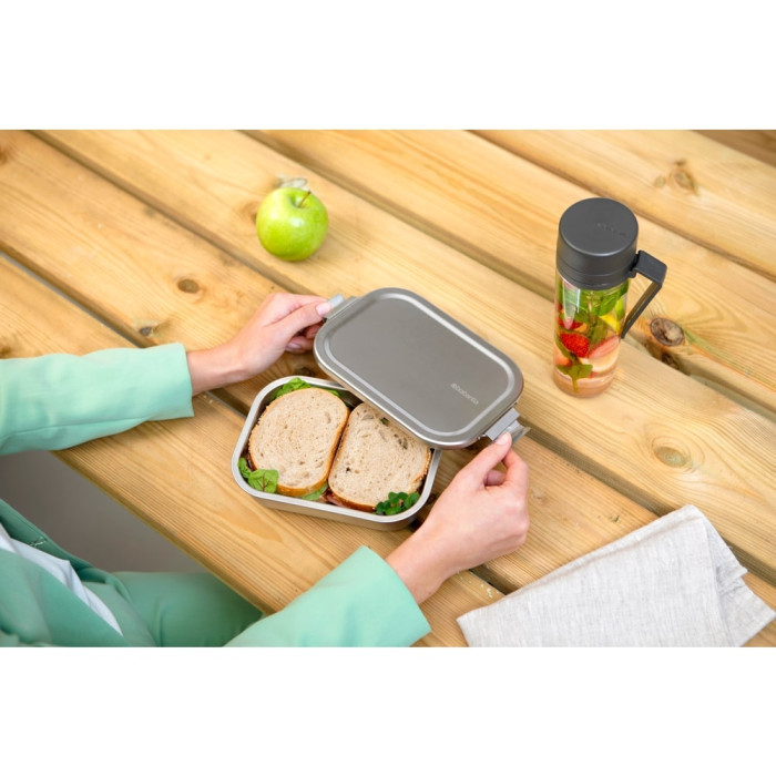 Кутия за обяд Brabantia Make&Take 1.1L, Matt Steel Кутия за обяд Brabantia Make&Take 1.1L, Matt Steel - Кухня