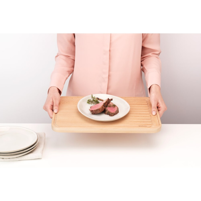 Дъска за рязане Brabantia Profile Wooden 40x25cm, за месо Дъска за рязане Brabantia Profile Wooden 40x25cm, за месо - Кухня