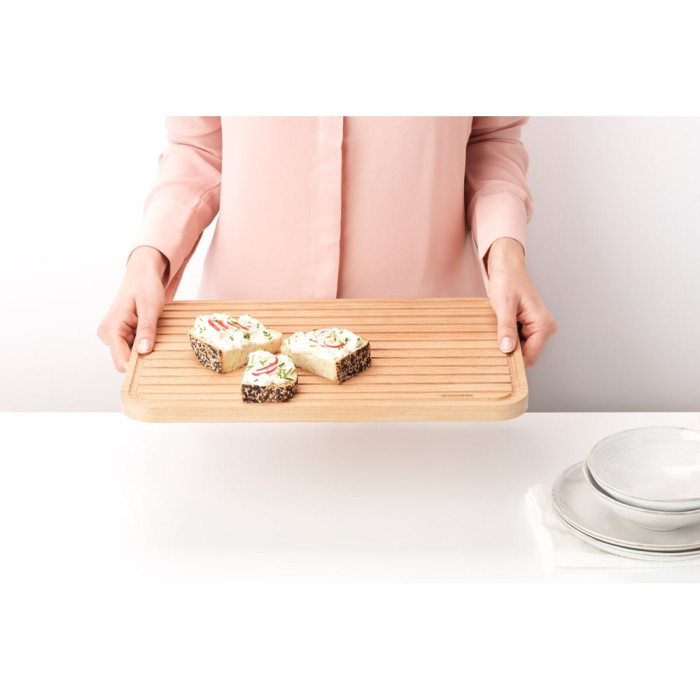 Дъска за рязане Brabantia Profile Wooden 40x25cm, за хляб Дъска за рязане Brabantia Profile Wooden 40x25cm, за хляб - Кухня