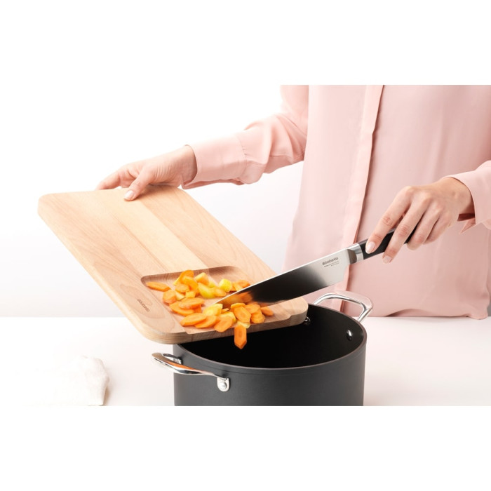 Дъска за рязане Brabantia Profile Wooden 40x25cm, за зеленчуци Дъска за рязане Brabantia Profile Wooden 40x25cm, за зеленчуци - Кухня