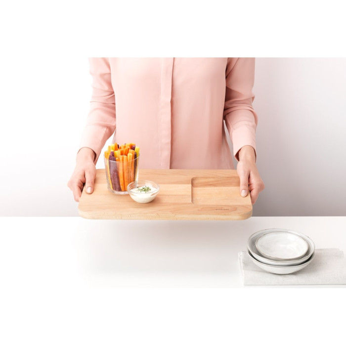 Дъска за рязане Brabantia Profile Wooden 40x25cm, за зеленчуци Дъска за рязане Brabantia Profile Wooden 40x25cm, за зеленчуци - Кухня