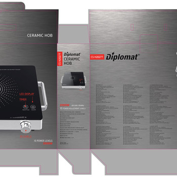 Котлон керамичен Diplomat DPL CS-H2027T, 2000W
