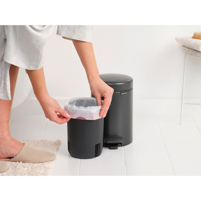 Кош за смет с педал Brabantia NewIcon 3L, Confident Grey - Баня и почистване