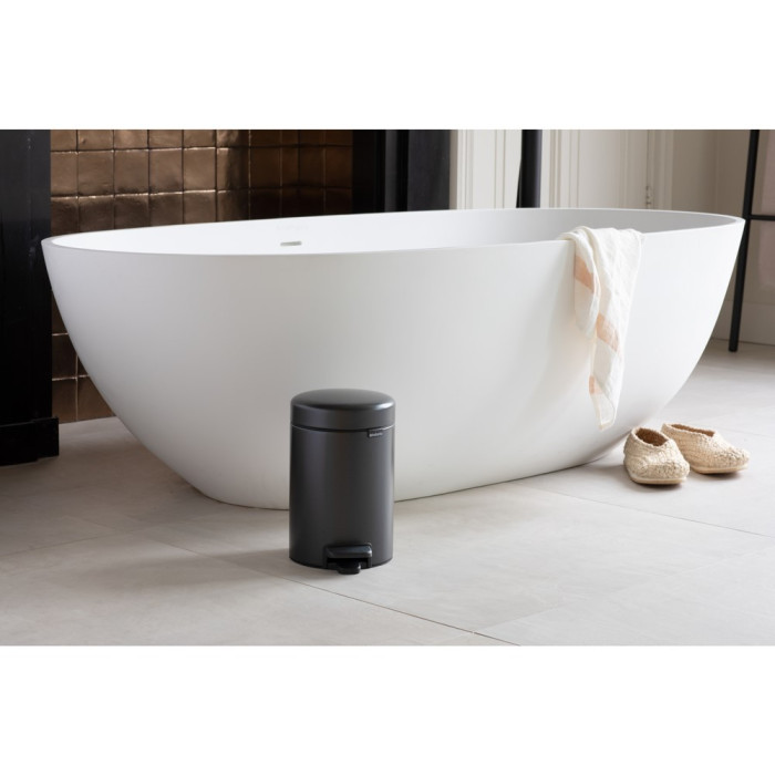 Кош за смет с педал Brabantia NewIcon 3L, Confident Grey - Баня и почистване