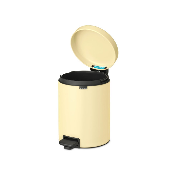 Кош за смет с педал Brabantia NewIcon 5L, Mellow Yellow - Баня и почистване