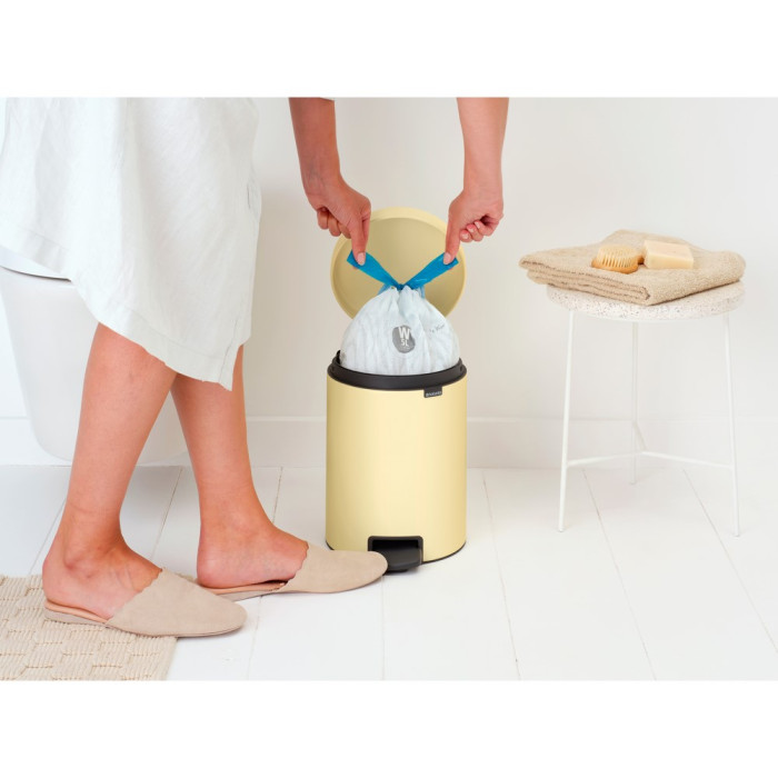 Кош за смет с педал Brabantia NewIcon 5L, Mellow Yellow - Баня и почистване