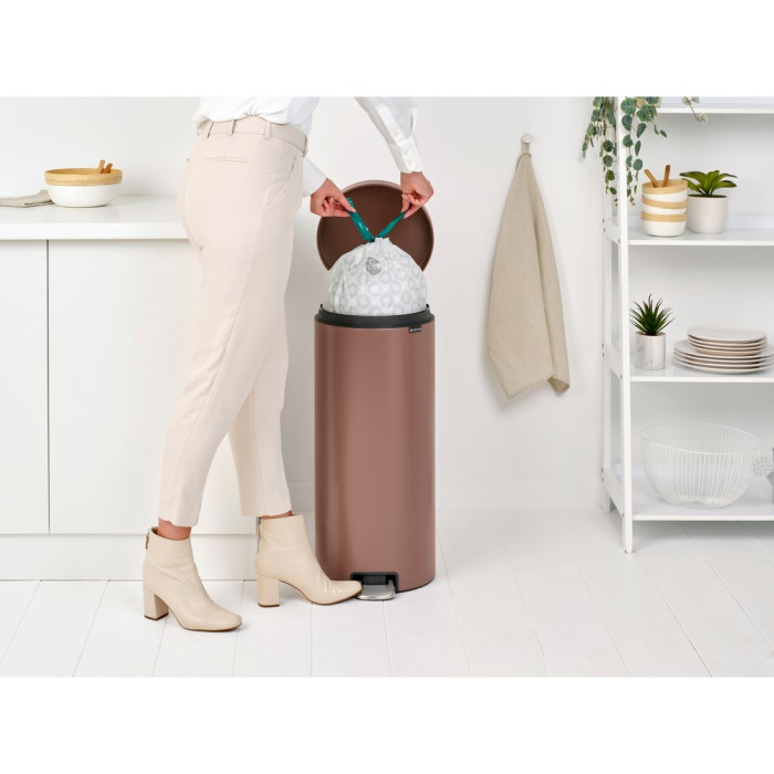 Кош за смет с педал Brabantia NewIcon 30L, Satin Taupe - Баня и почистване