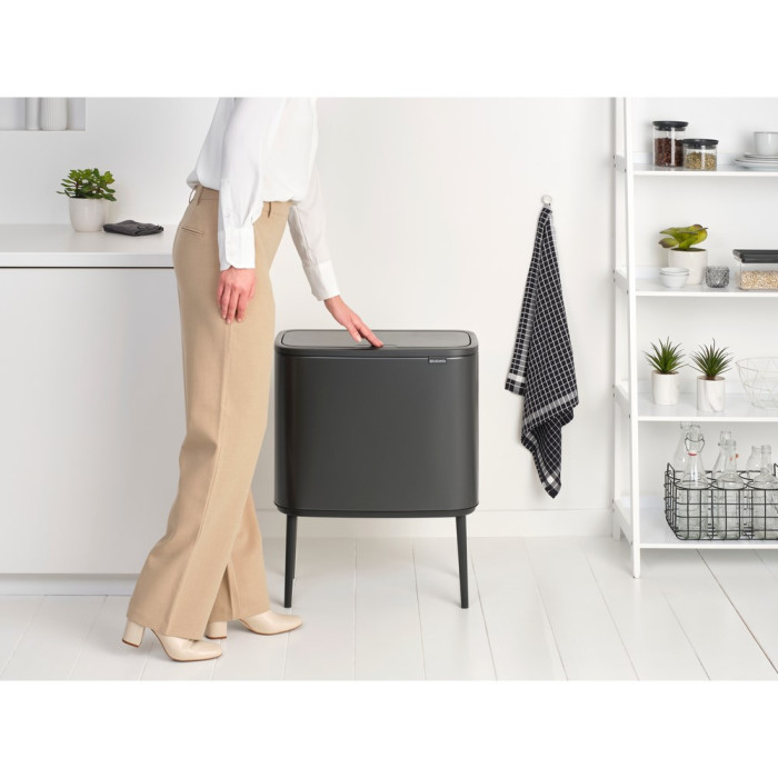 Кош за смет Brabantia Bo Touch 36L, Confident Grey - Баня и почистване