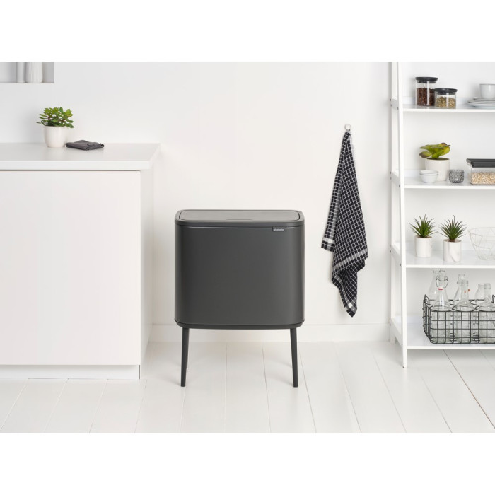 Кош за смет Brabantia Bo Touch 3x11L, Confident Grey - Баня и почистване