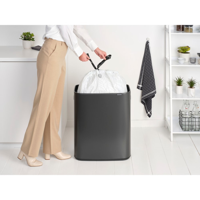 Кош за смет Brabantia Bo Touch 60L, Confident Grey - Баня и почистване