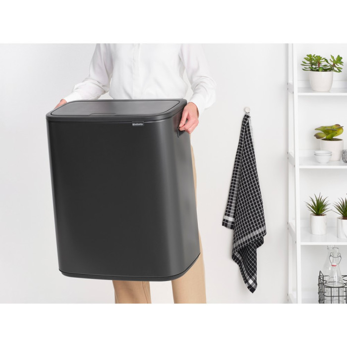 Кош за смет Brabantia Bo Touch 60L, Confident Grey - Баня и почистване