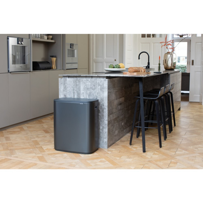 Кош за смет Brabantia Bo Touch 60L, Confident Grey - Баня и почистване