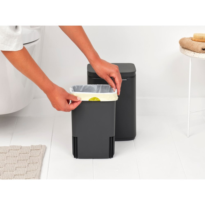 Кош за смет Brabantia Bo Small 4L, Mineral Infinite Grey - Баня и почистване