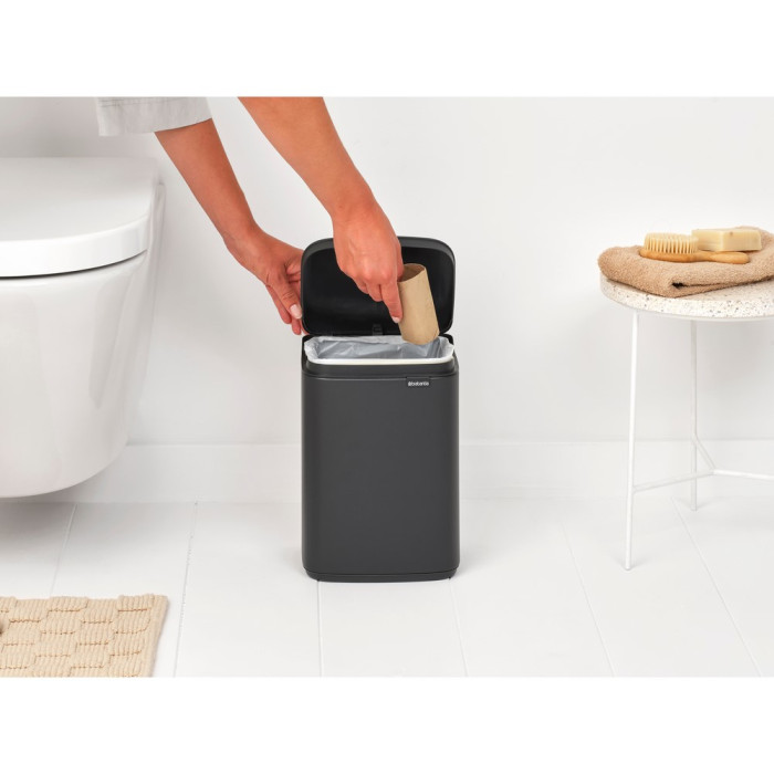 Кош за смет Brabantia Bo Small 4L, Mineral Infinite Grey - Баня и почистване