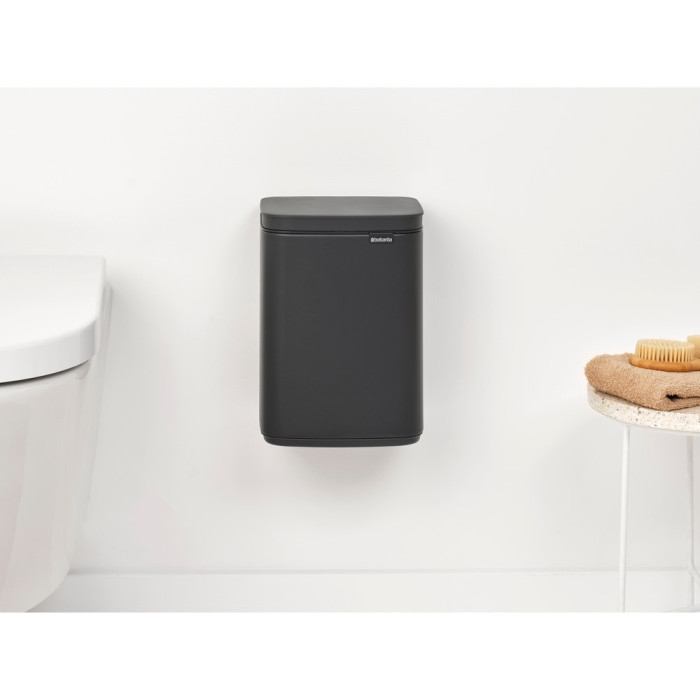 Кош за смет Brabantia Bo Small 4L, Mineral Infinite Grey - Баня и почистване