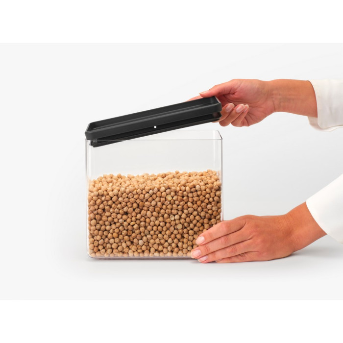 Кутия за съхранение на продукти Brabantia Tasty+ Stackable 3.5L, Dark Grey - Кухня