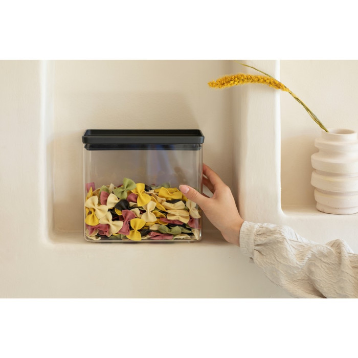 Кутия за съхранение на продукти Brabantia Tasty+ Stackable 3.5L, Dark Grey - Кухня