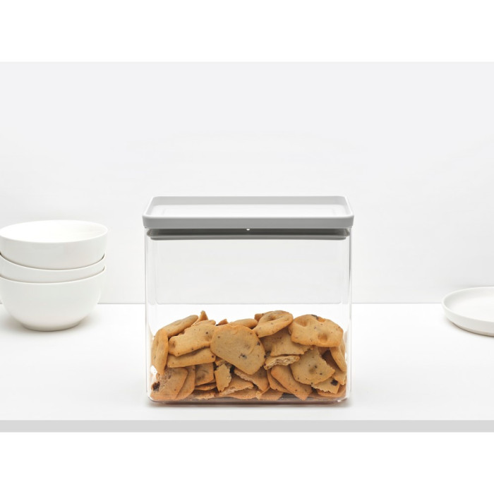 Кутия за съхранение на продукти Brabantia Tasty+ Stackable 3.5L, Light Grey - Кухня