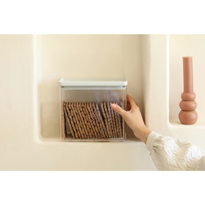 Кутия за съхранение на продукти Brabantia Tasty+ Stackable 3.5L, Light Grey - Кухня