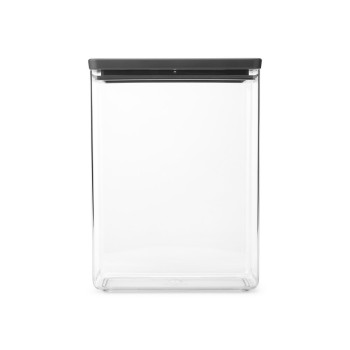 Кутия за съхранение на продукти Brabantia Tasty+ Stackable 5.4L, Dark Grey