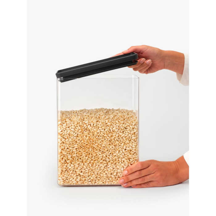 Кутия за съхранение на продукти Brabantia Tasty+ Stackable 5.4L, Dark Grey - Кухня