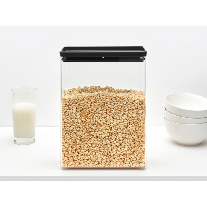 Кутия за съхранение на продукти Brabantia Tasty+ Stackable 5.4L, Dark Grey - Кухня