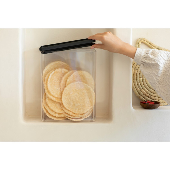 Кутия за съхранение на продукти Brabantia Tasty+ Stackable 5.4L, Dark Grey - Кухня