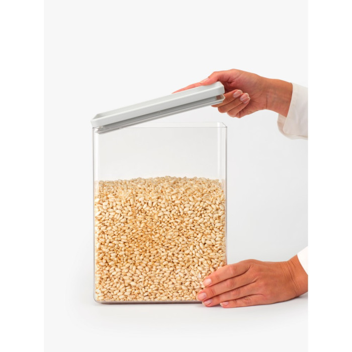 Кутия за съхранение на продукти Brabantia Tasty+ Stackable 5.4L, Light Grey - Кухня