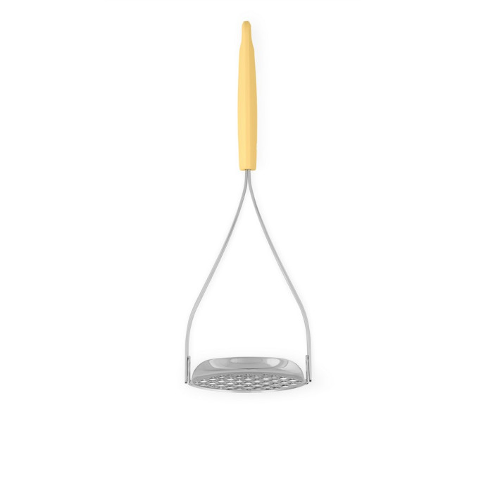 Преса за картофи Brabantia Tasty+ Vanilla Yellow, с подвит ръб за загребване - Кухня