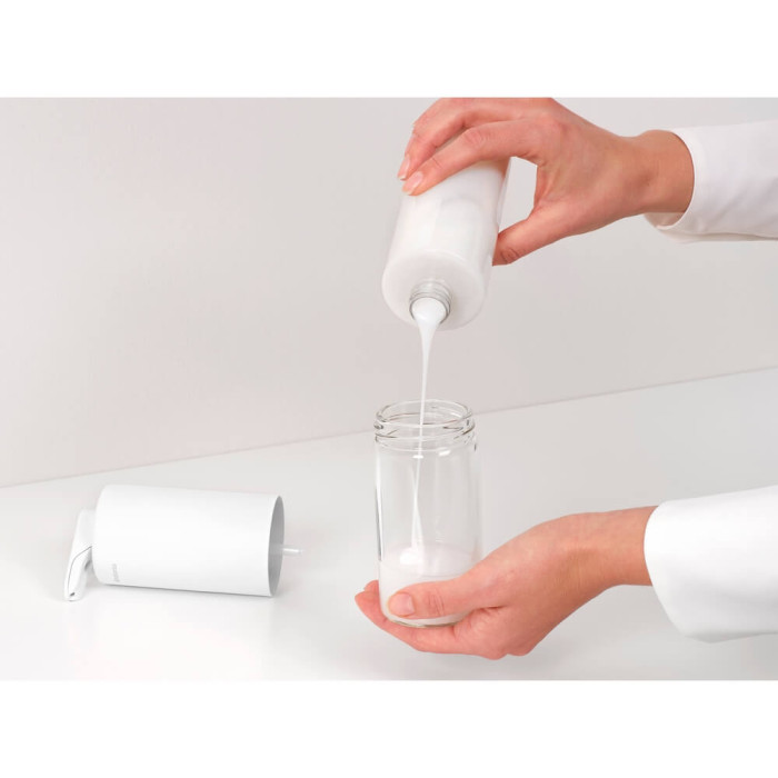 Дозатор за течен сапун Brabantia SinkStyle Mineral Fresh White, 200ml - Баня и почистване
