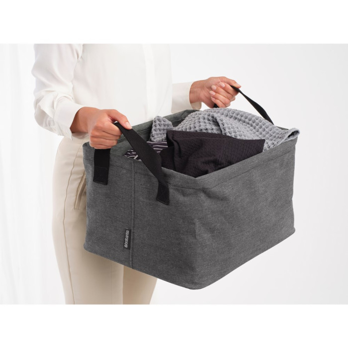 Панер за пране Brabantia Linn 35L, Pepper Black, сгъваем - Баня и почистване