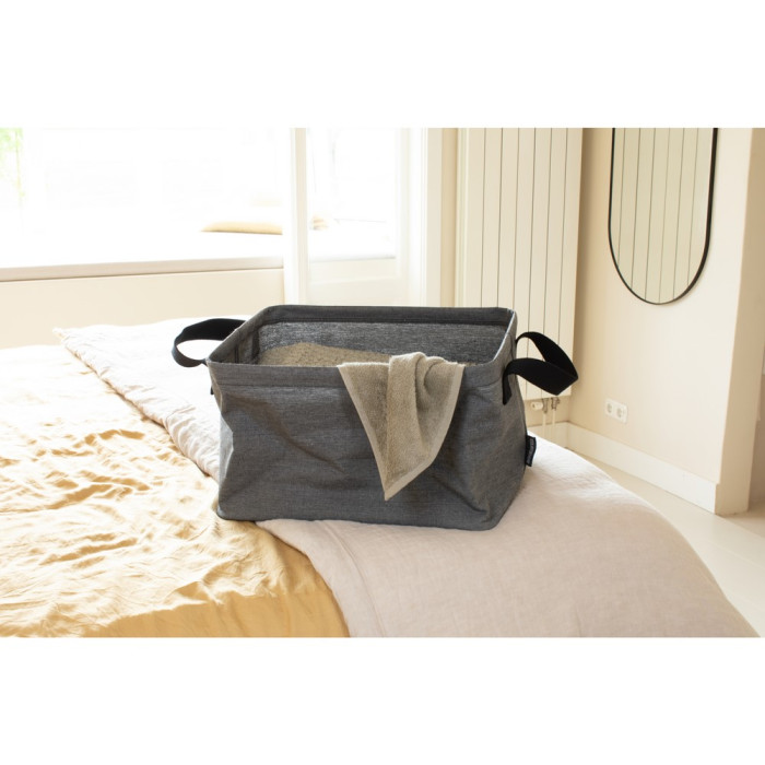 Панер за пране Brabantia Linn 35L, Pepper Black, сгъваем - Баня и почистване