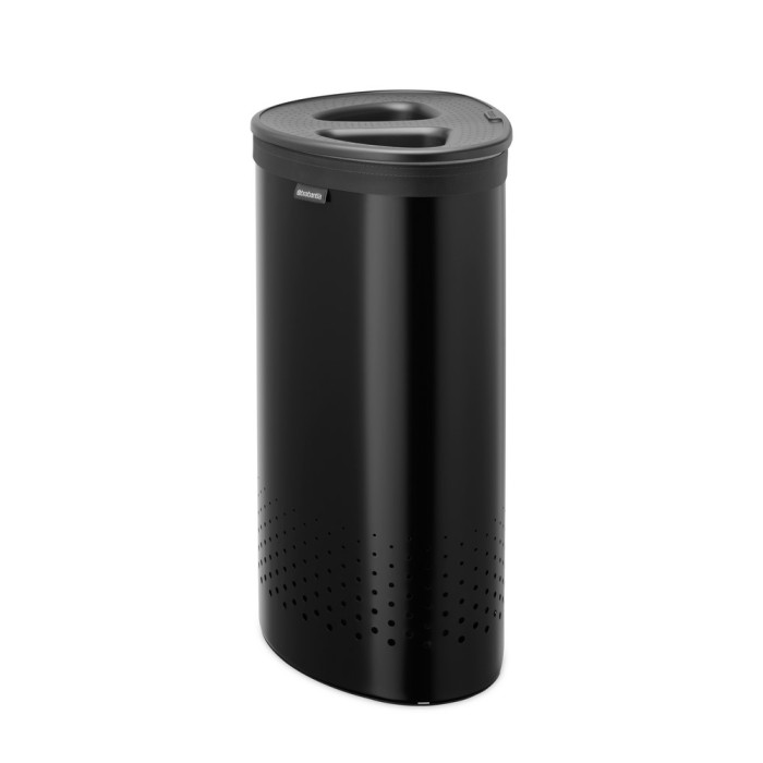 Кош за пране Brabantia Selector 55L, Matt Black, пластмасов капак - Баня и почистване