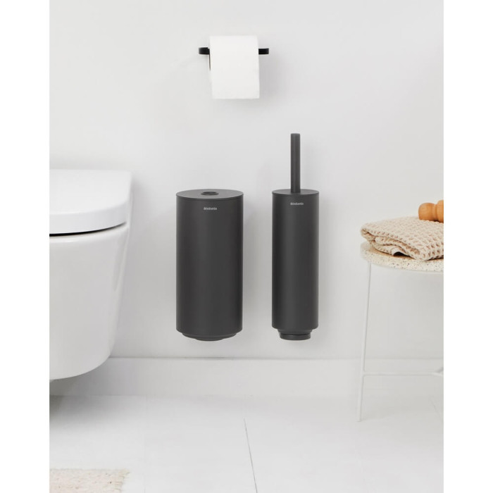 Комплект аксесоари за тоалетна Brabantia MindSet Mineral Infinite Grey N 3 части - Баня и почистване