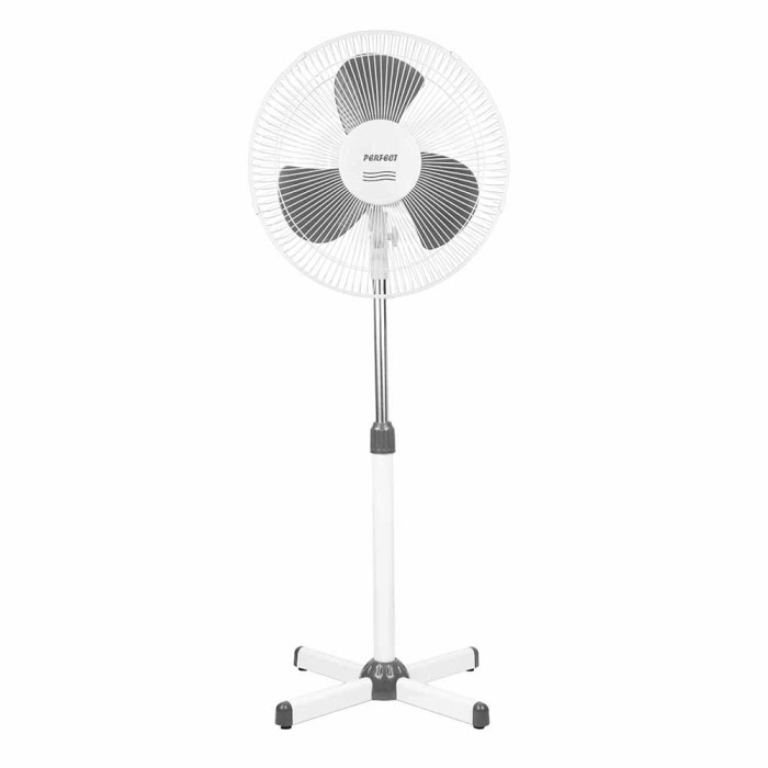 Вентилатор на стойка 16'' Perfect FM-3221, 40W, 2 броя в кутия, бяло-сиво - Електроуреди