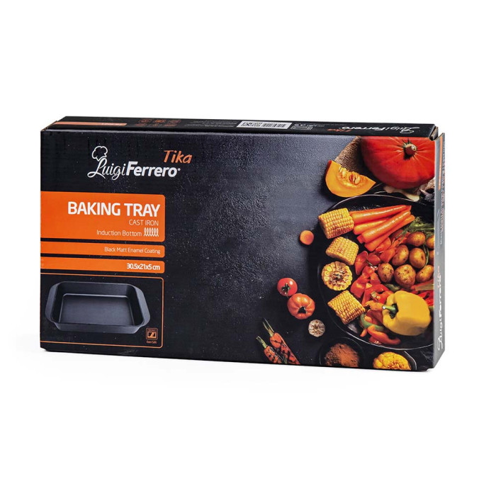 Тава за печене Luigi Ferrero Tika FR-3021 30.5x21x5 cm, чугун Тава за печене Luigi Ferrero Tika FR-3021 30.5x21x5 cm, чугун - Кухня