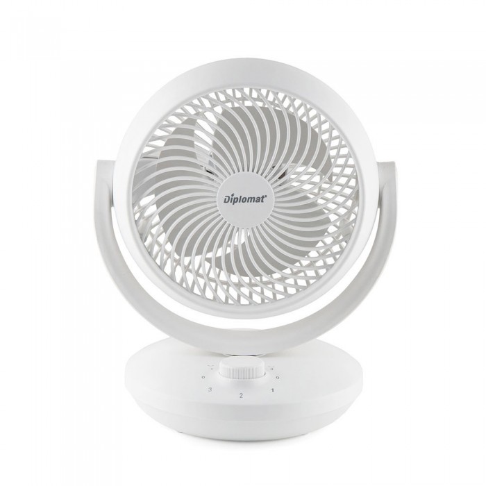 Вентилатор настолен 8'' Diplomat DFX-636, 50W, 3D циркулация, механично управление