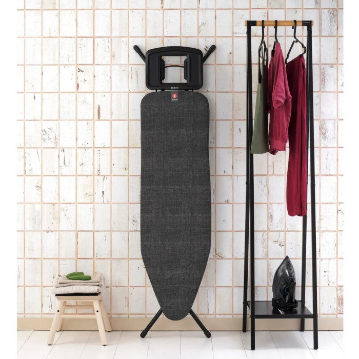 Маса за гладене Brabantia B 124x38cm с масивна поставка за ютия, Denim Black - Баня и почистване