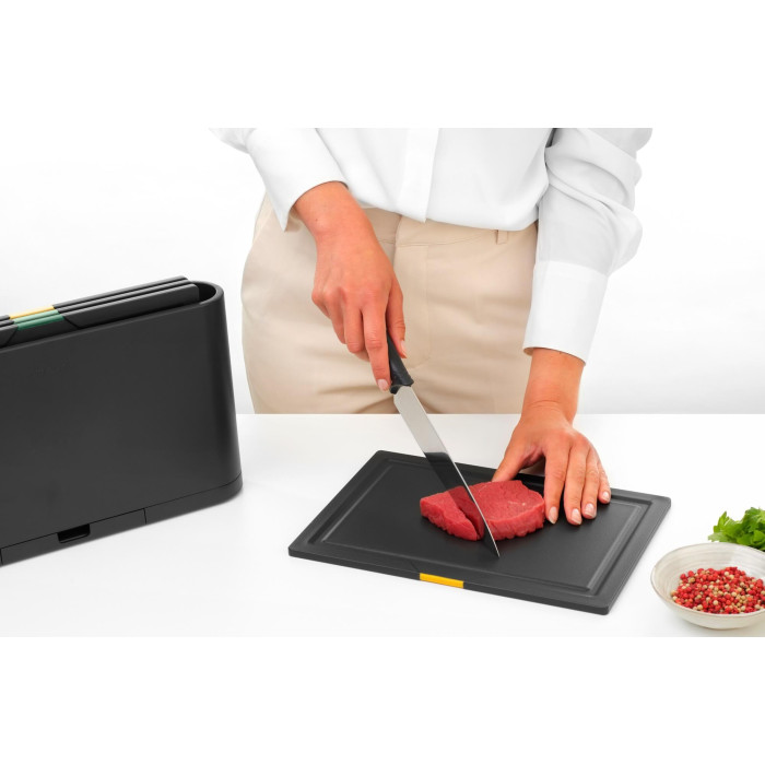 Комплект дъски за рязане с поставка Brabantia Tasty+ Dark Grey 4 броя - Кухня