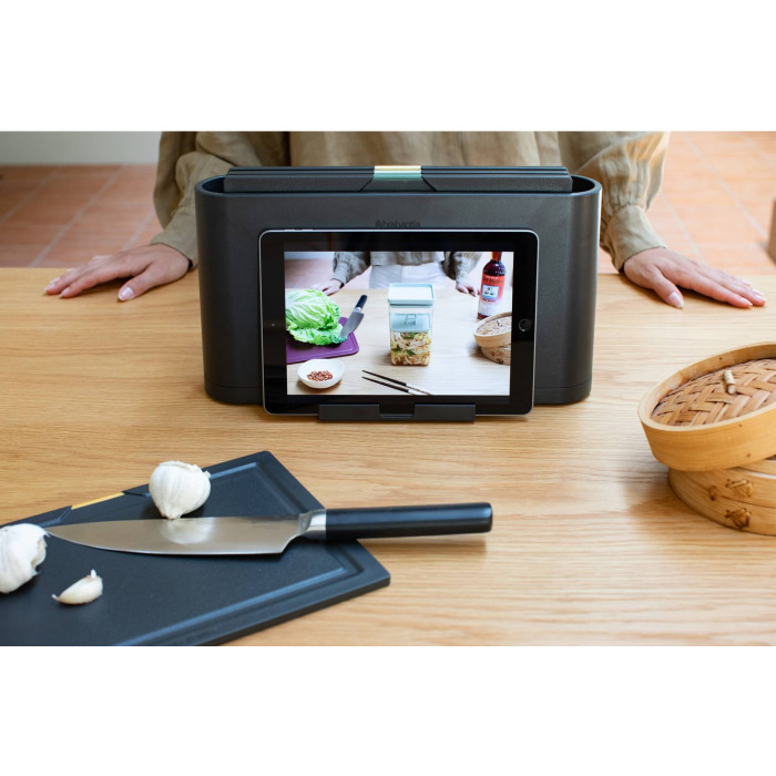 Комплект дъски за рязане с поставка Brabantia Tasty+ Dark Grey 4 броя - Кухня