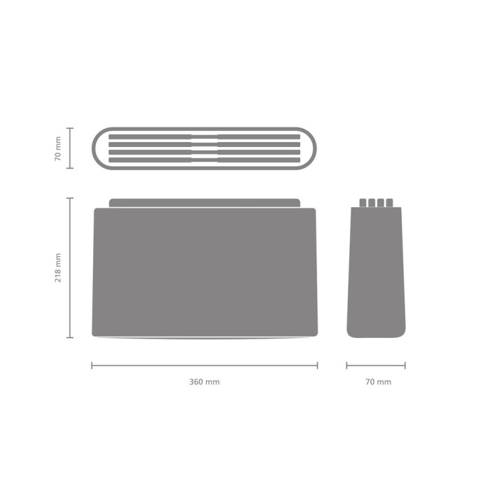 Комплект дъски за рязане с поставка Brabantia Tasty+ Dark Grey 4 броя - Кухня